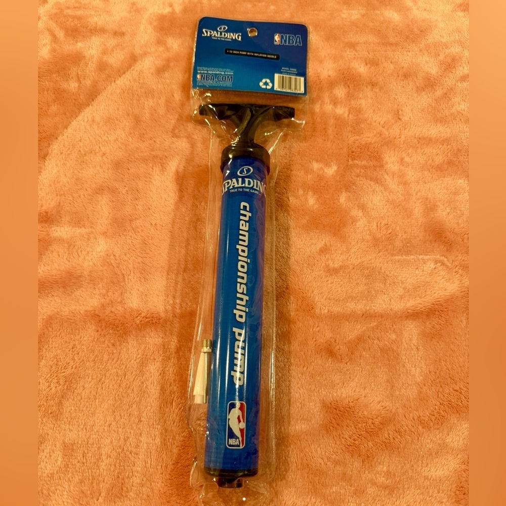 Spalding NBA Championship Pump - 12" Hand Pump with Inflation Needle
